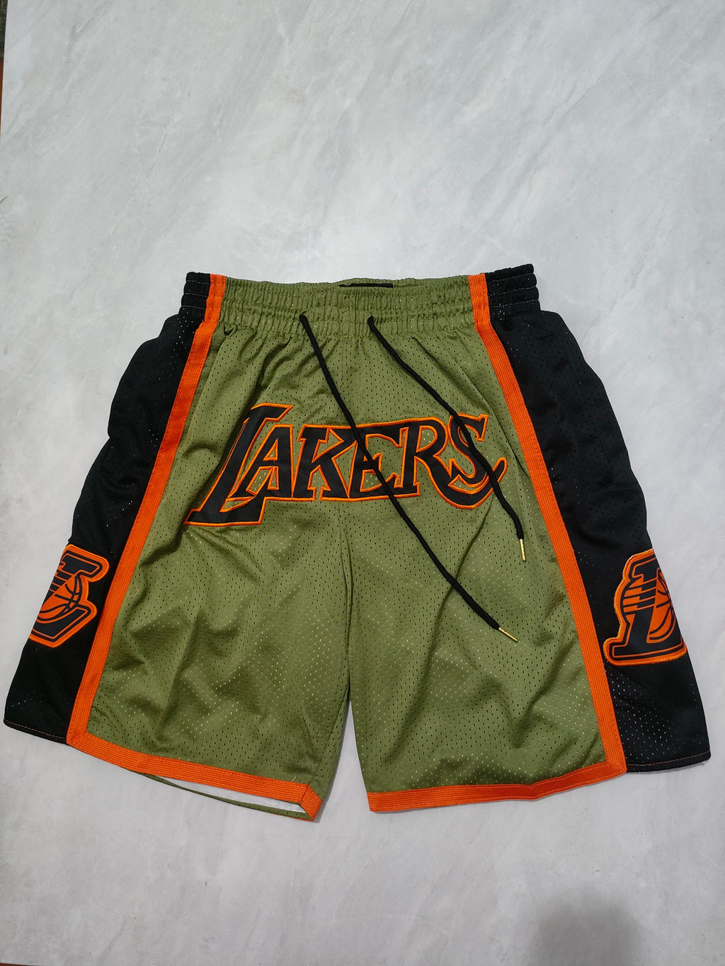 Los Angeles Lakers Army Green Pocket Shorts