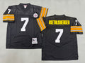 Mens Ben Roethlisberger#7 black Pittsburgh Steelers Vintage Throwback Jersey