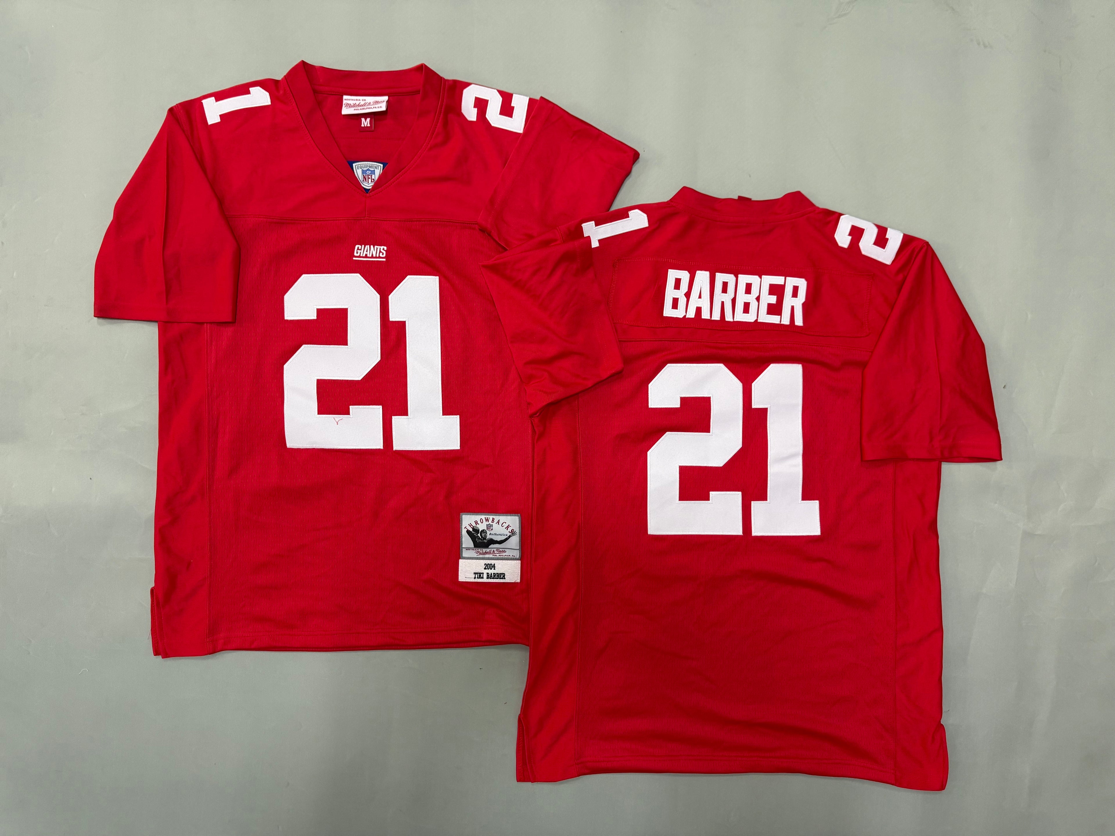 Mens Tiki Barber#21 New York Giants Vintage Throwback Jersey
