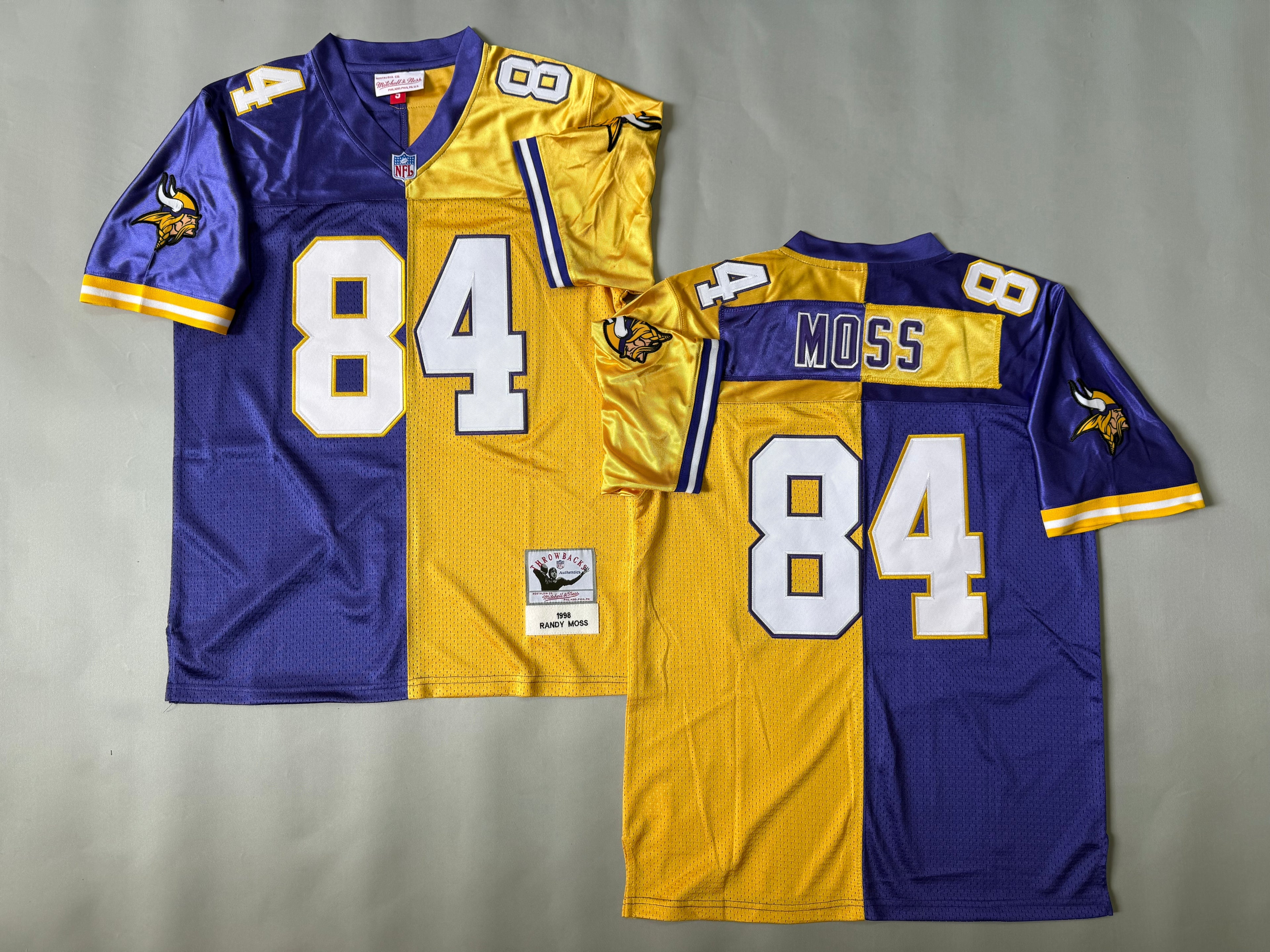Mens Randy Moss#84 Minnesota Vikings Vintage Throwback Jersey