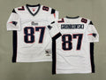 Mens Rob Gronkowski#87 white New England Patriots Vintage Throwback Jersey