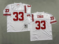 Mens Roger Craig#33 white San Francisco 49ers Vintage Throwback Jersey