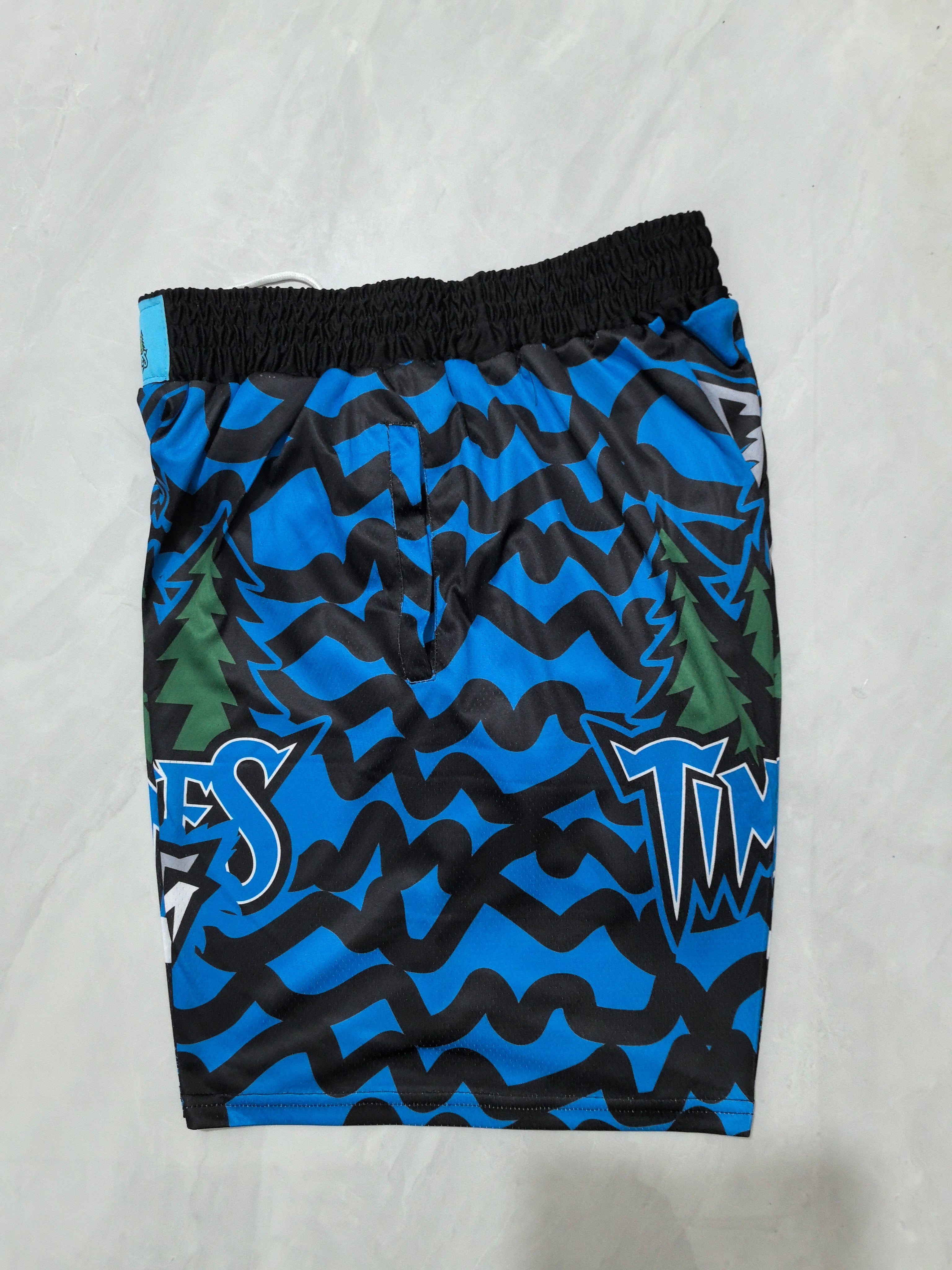 Minnesota Timberwolves Blue Heat Transfer Pocket Shorts