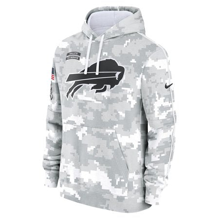 Men's Buffalo Bills Nike Arctic Camo 2024 Salute to Service Club Fleece Pullover Hoodie