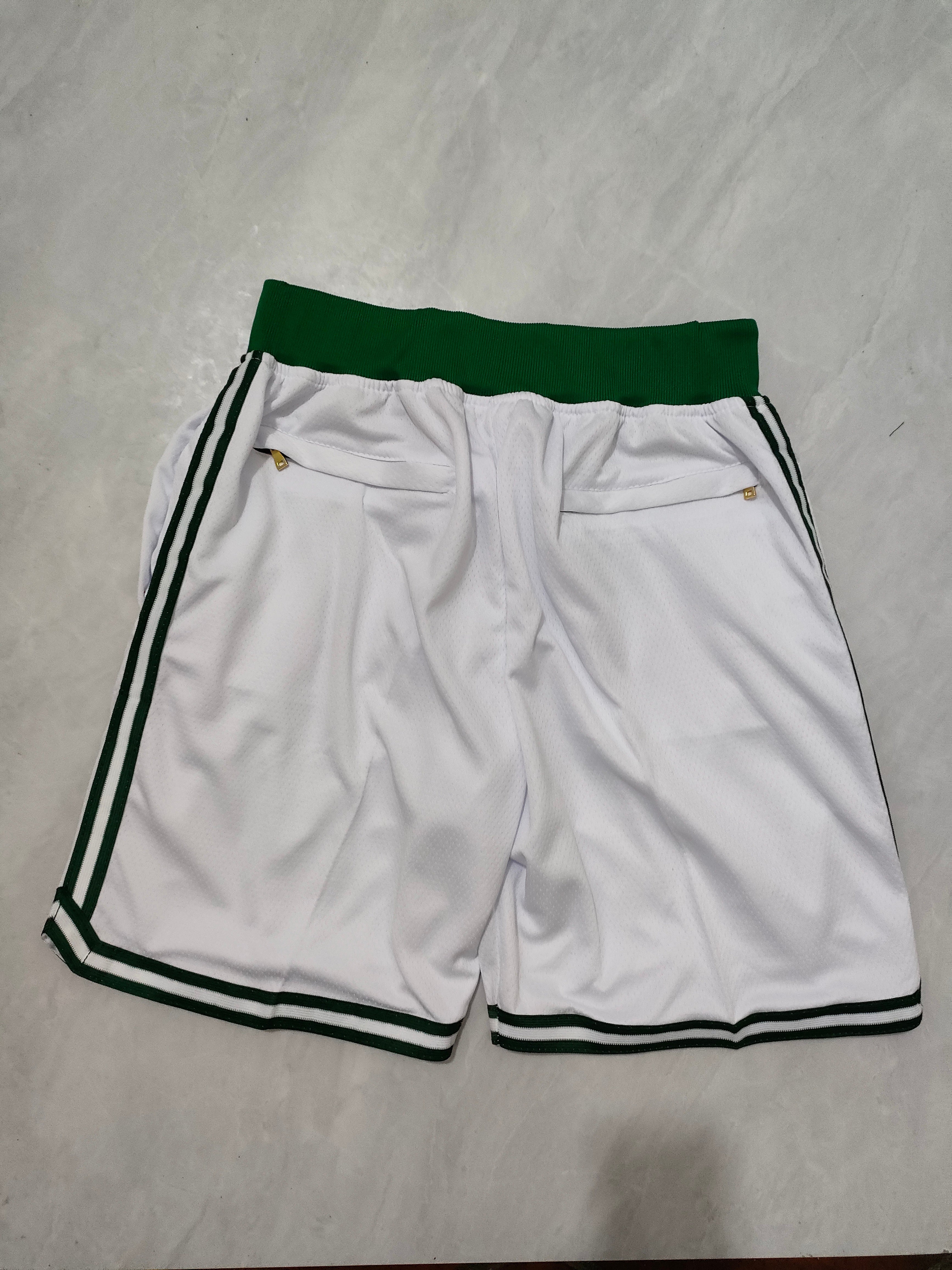 Boston Celtics White Regular Pocket Shorts