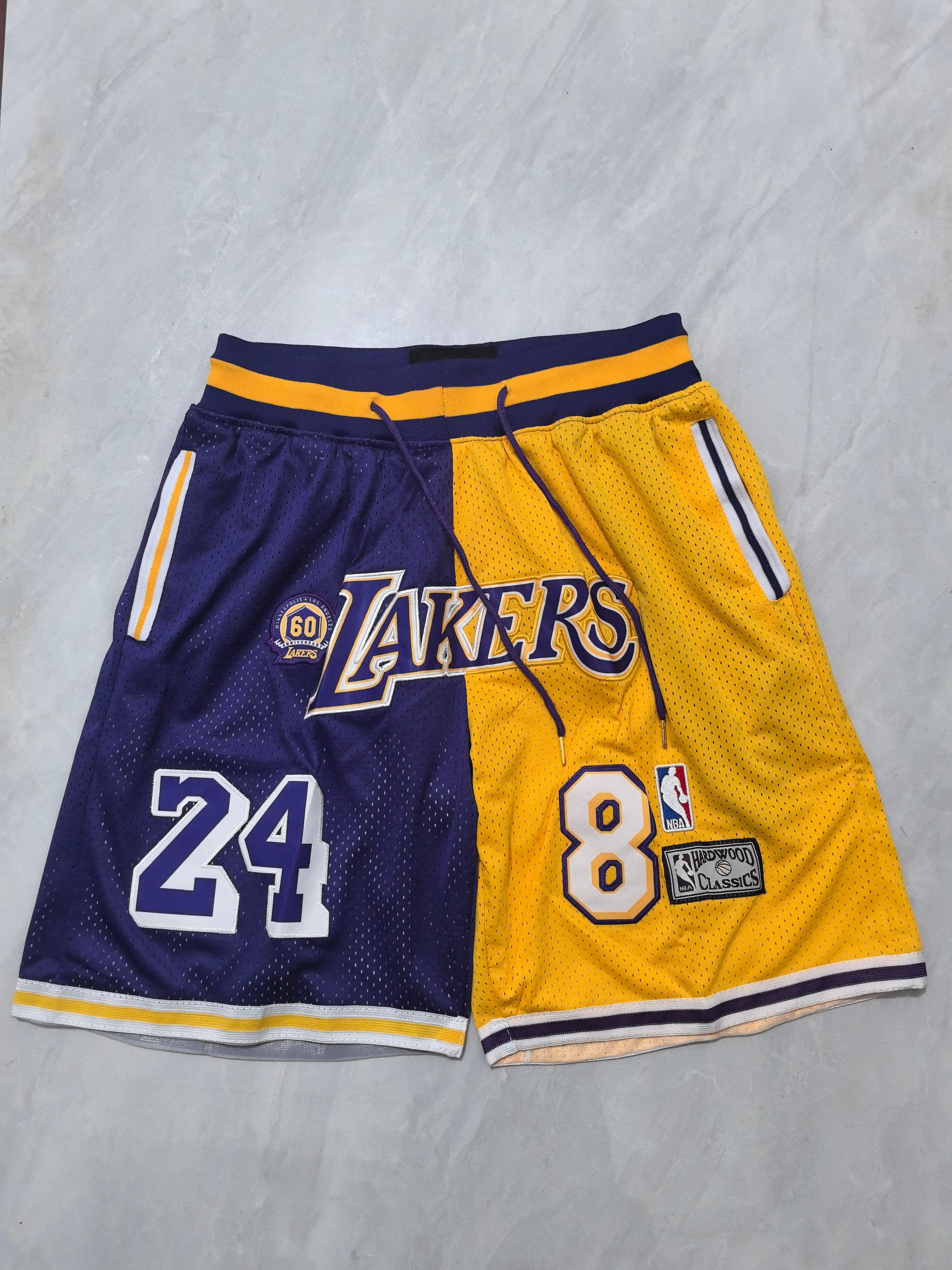 Los Angeles Lakers Retro Patchwork Pocket Shorts
