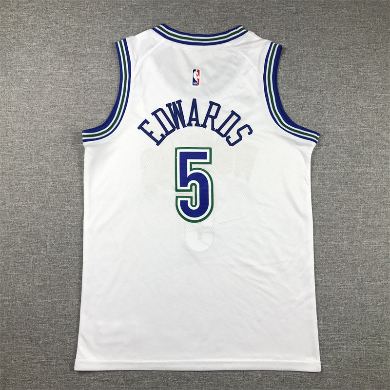 Youth Anthony Edwards Minnesota Timberwolves #5  Embroidered Jersey