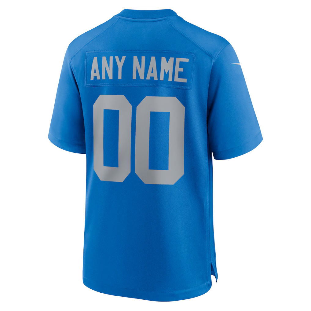 Custom Detroit Lions Blue Game Jersey