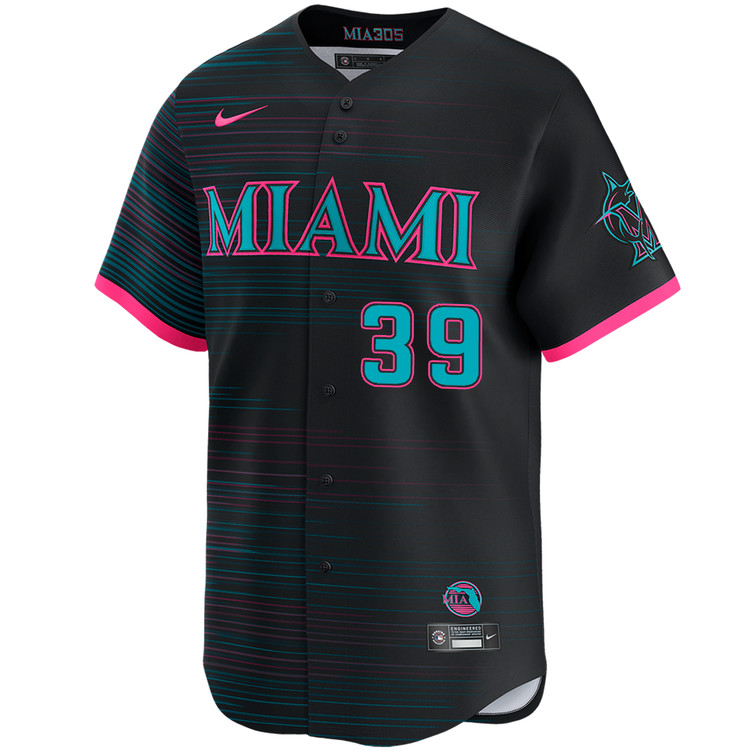 Eury Pérez Miami Marlins Alternate Limited Jersey - Black