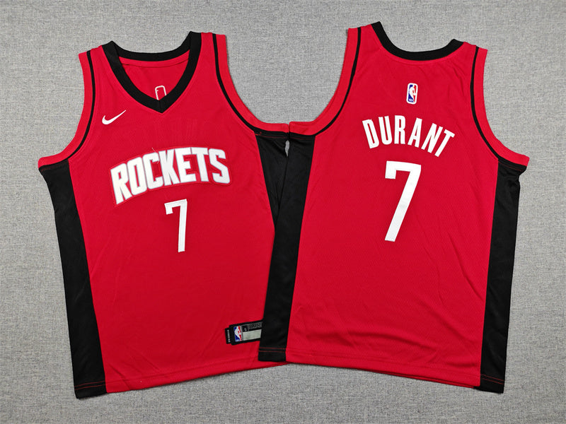 Youth Kevin Durant Houston Rockets #7  Embroidered  Jersey