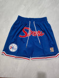 Philadelphia 76ers Blue Retro Pocket Shorts