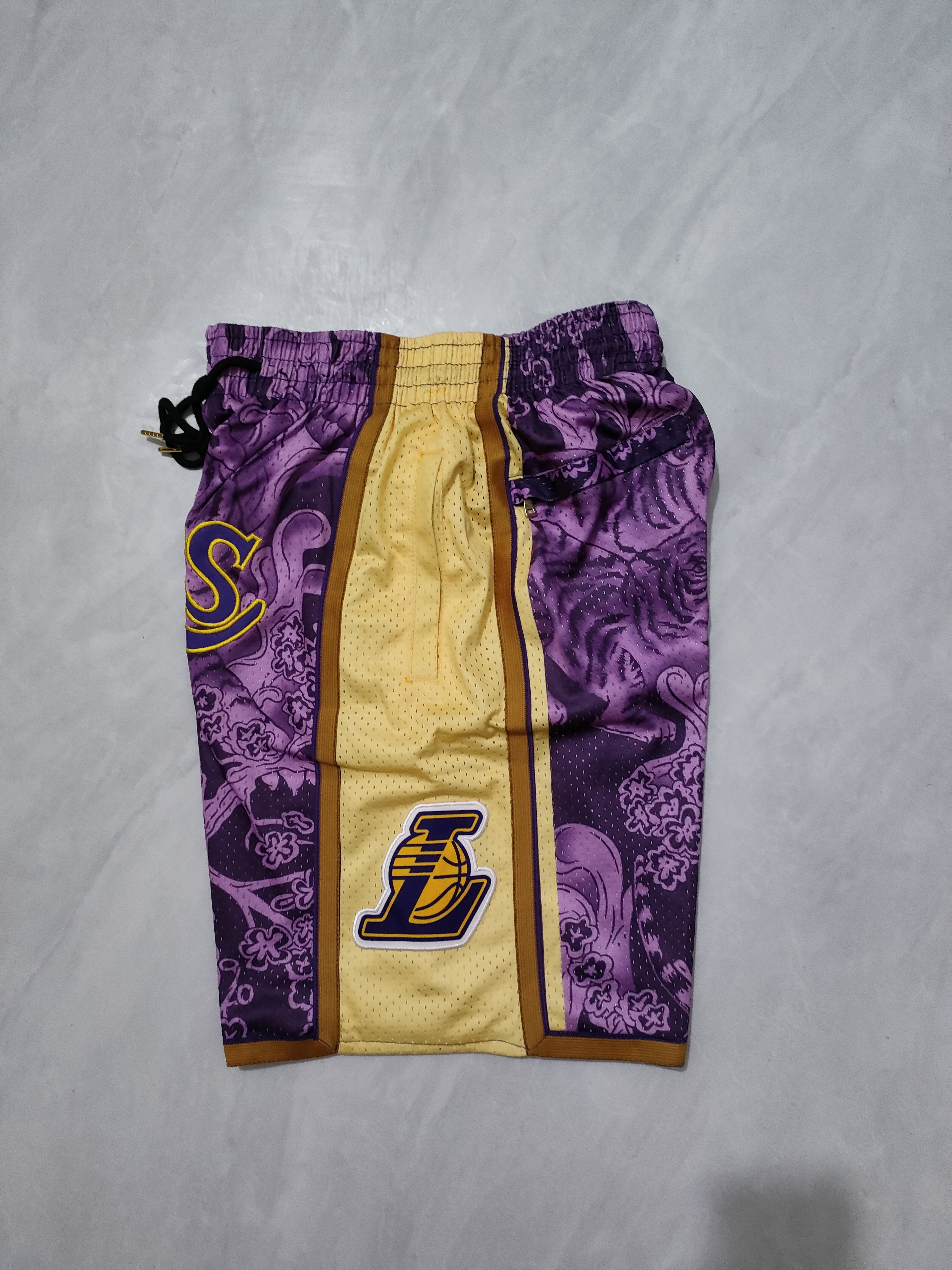 Los Angeles Lakers Purple Tiger Year Limited Edition Pocket Shorts
