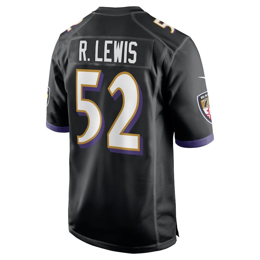 Ray Lewis 52 Baltimore Ravens Men Retired Jersey - Black