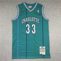 Charlotte Hornets Alonzo Mourning #33 1992-93 Throwback — Embroidered Jersey