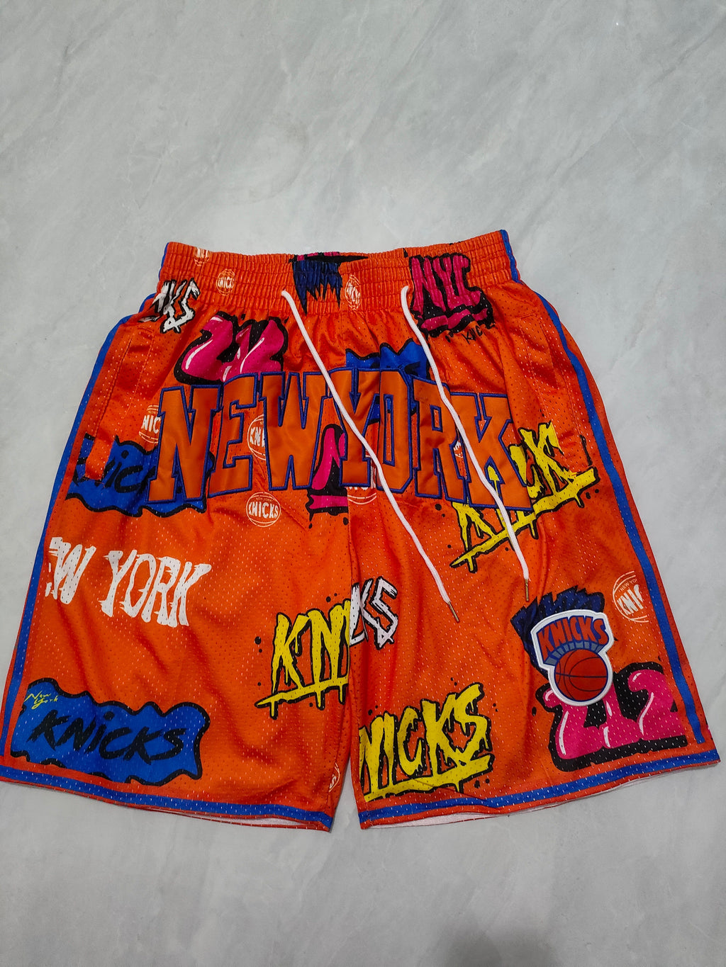 New York Knicks Orange Graffiti Pocket Shorts