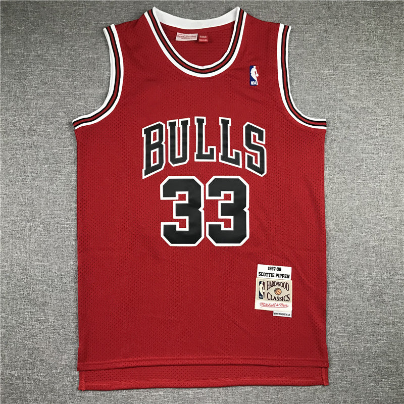 Chicago Bulls Scottie Pippen #33 1997-98 Throwback — Embroidered