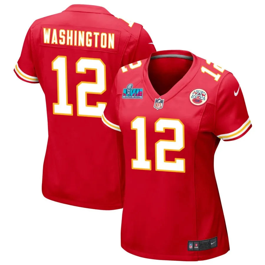 Montrell Washington Kansas City Chiefs Women's Super Bowl LVII Game Jersey - Red