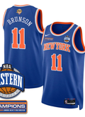Jalen Brunson#11 New York Knicks Blue Swingman Embroidered Jersey