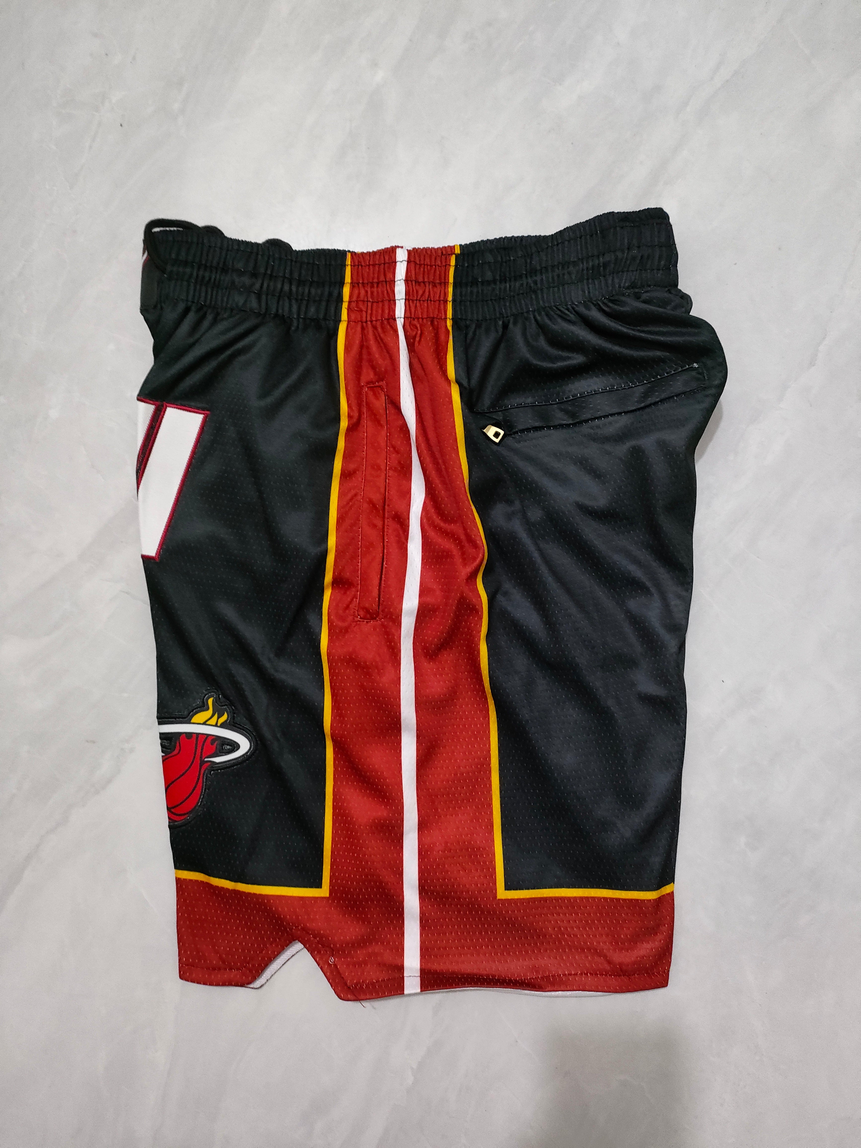 Miami Heat Black Regular Pocket Shorts