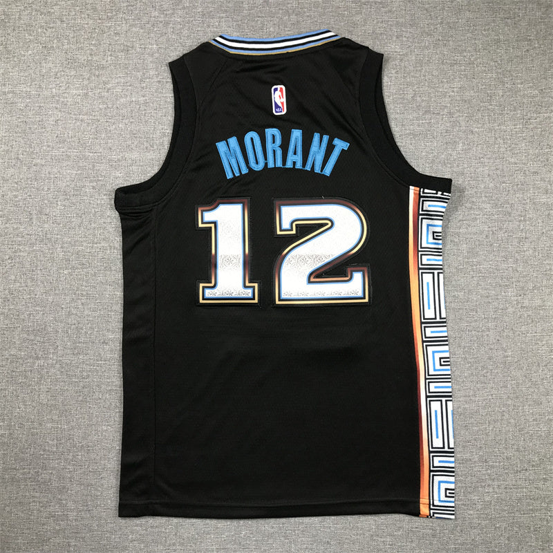 Youth Ja Morant Memphis Grizzlies #12 City Edition Embroidered Jersey