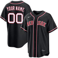 Custom Boston Red Sox Black Out Jersey - Black