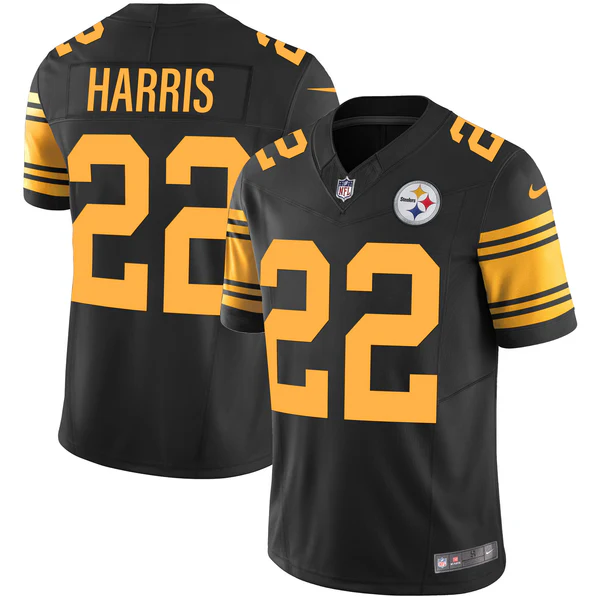 Najee Harris #22 Pittsburgh Steelers Black Game Jersey