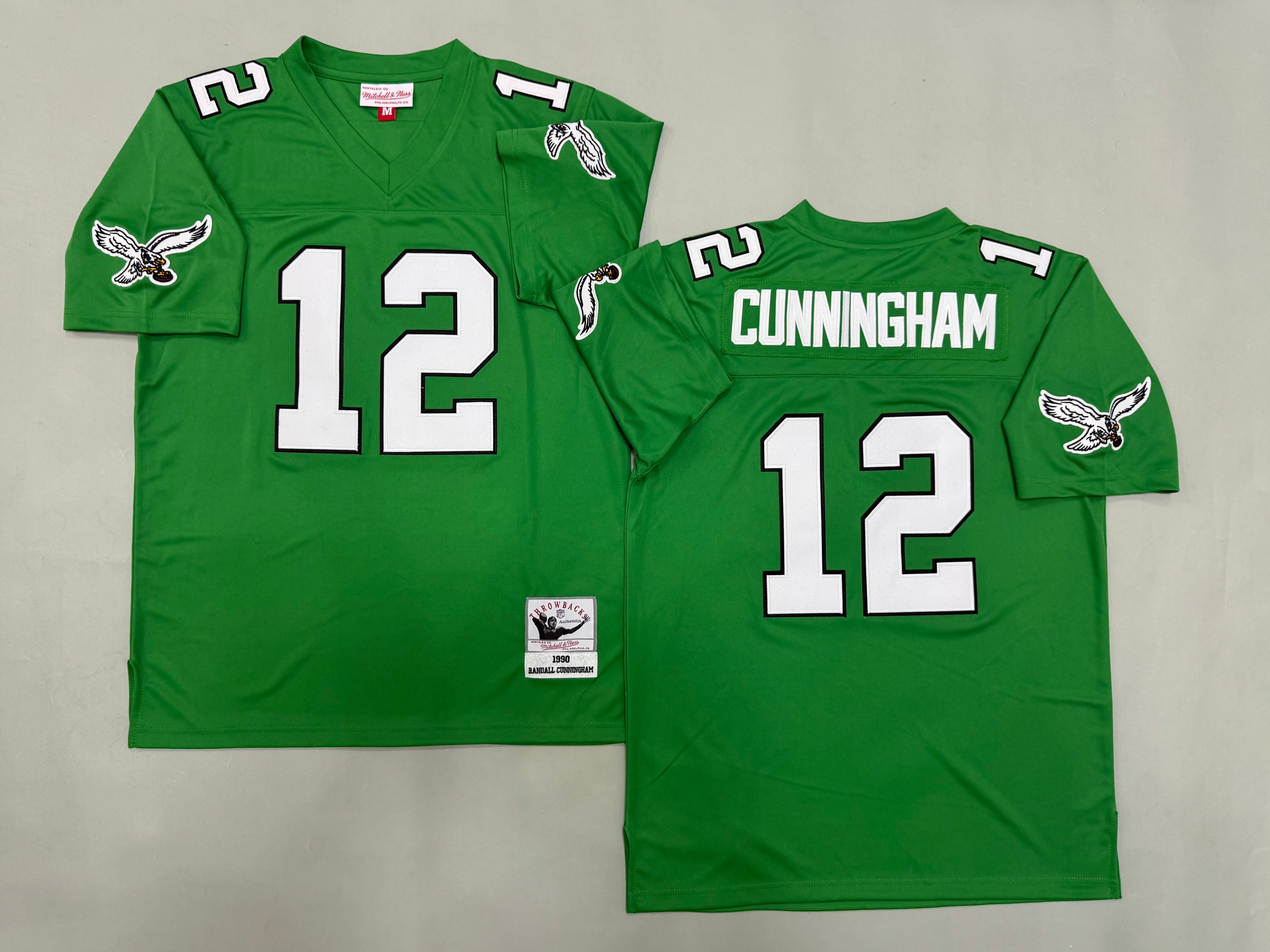 Mens Randall Cunningham#12 Philadelphia Eagles Vintage Throwback Jersey