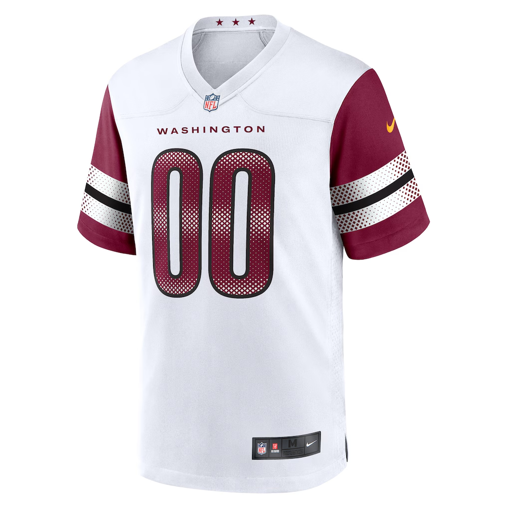 Custom Washington Commanders White Game Jersey