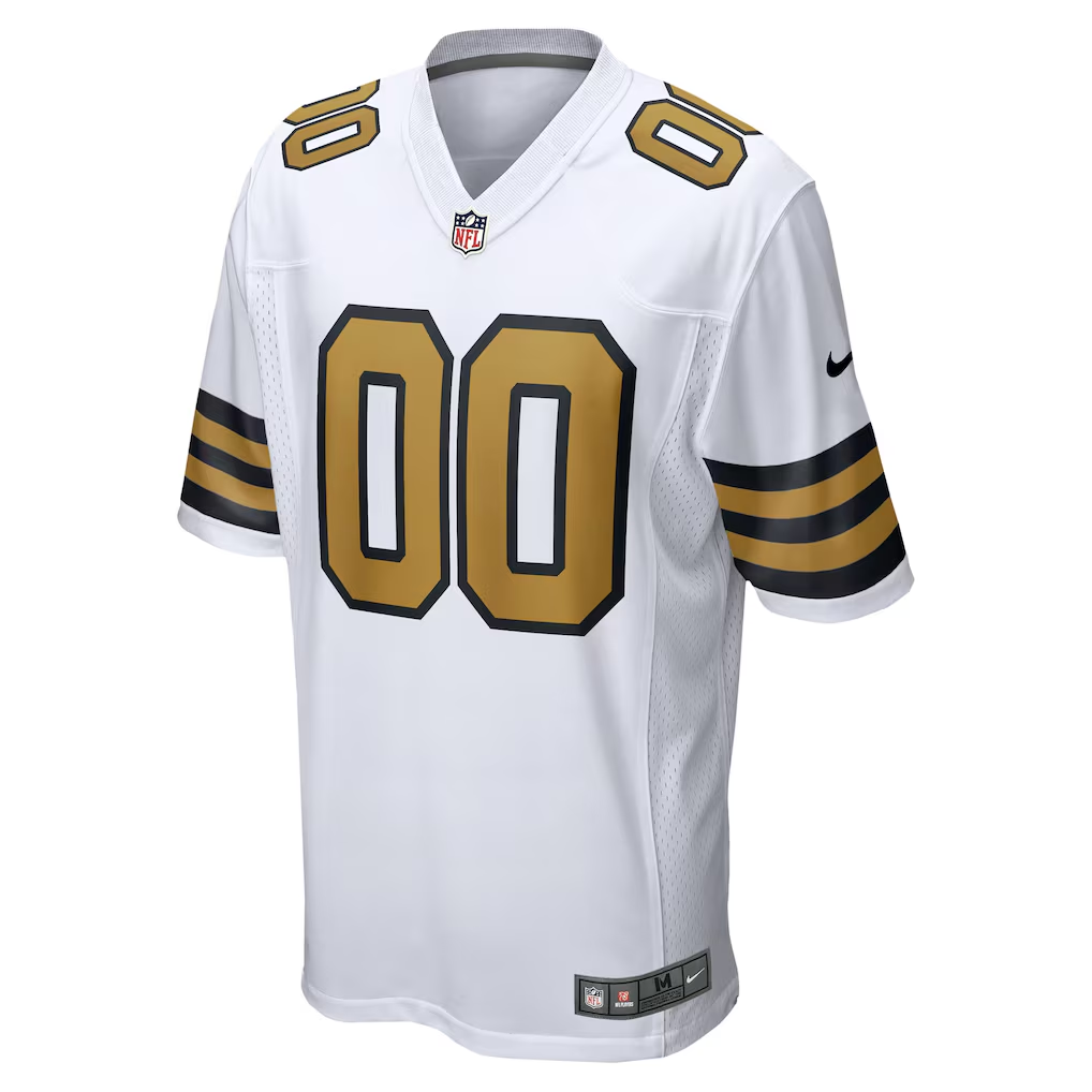 Custom New Orleans Saints White Game Jersey