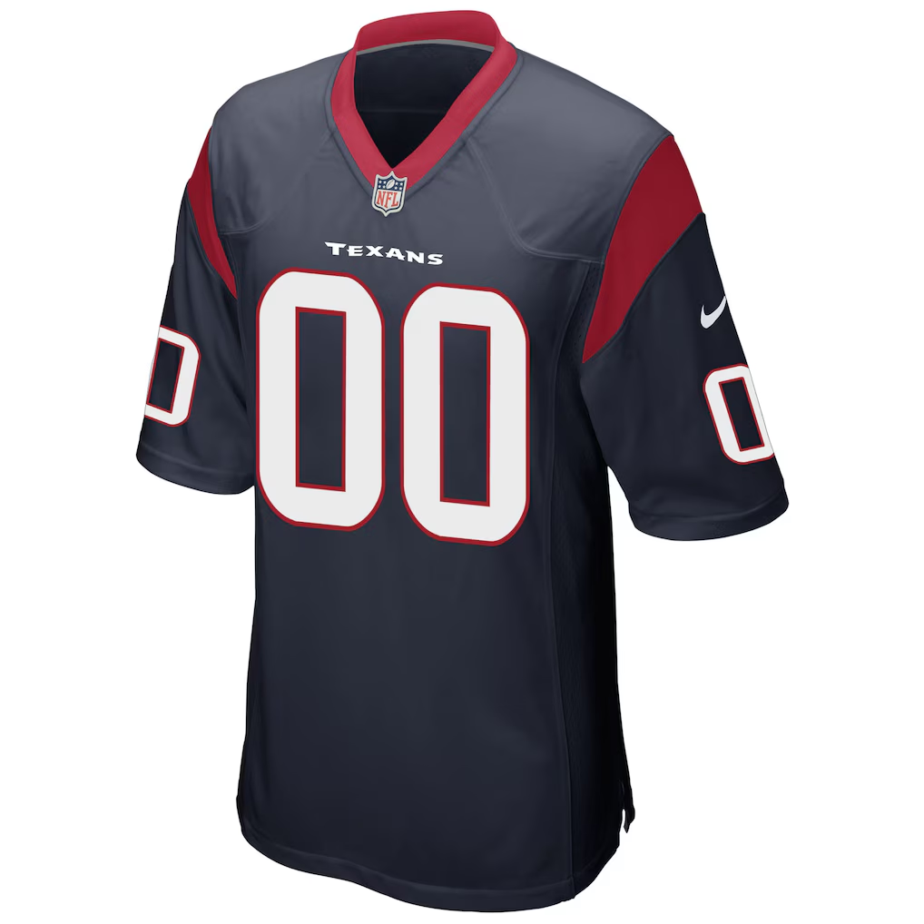 Custom Houston Texans Navy Game Jersey
