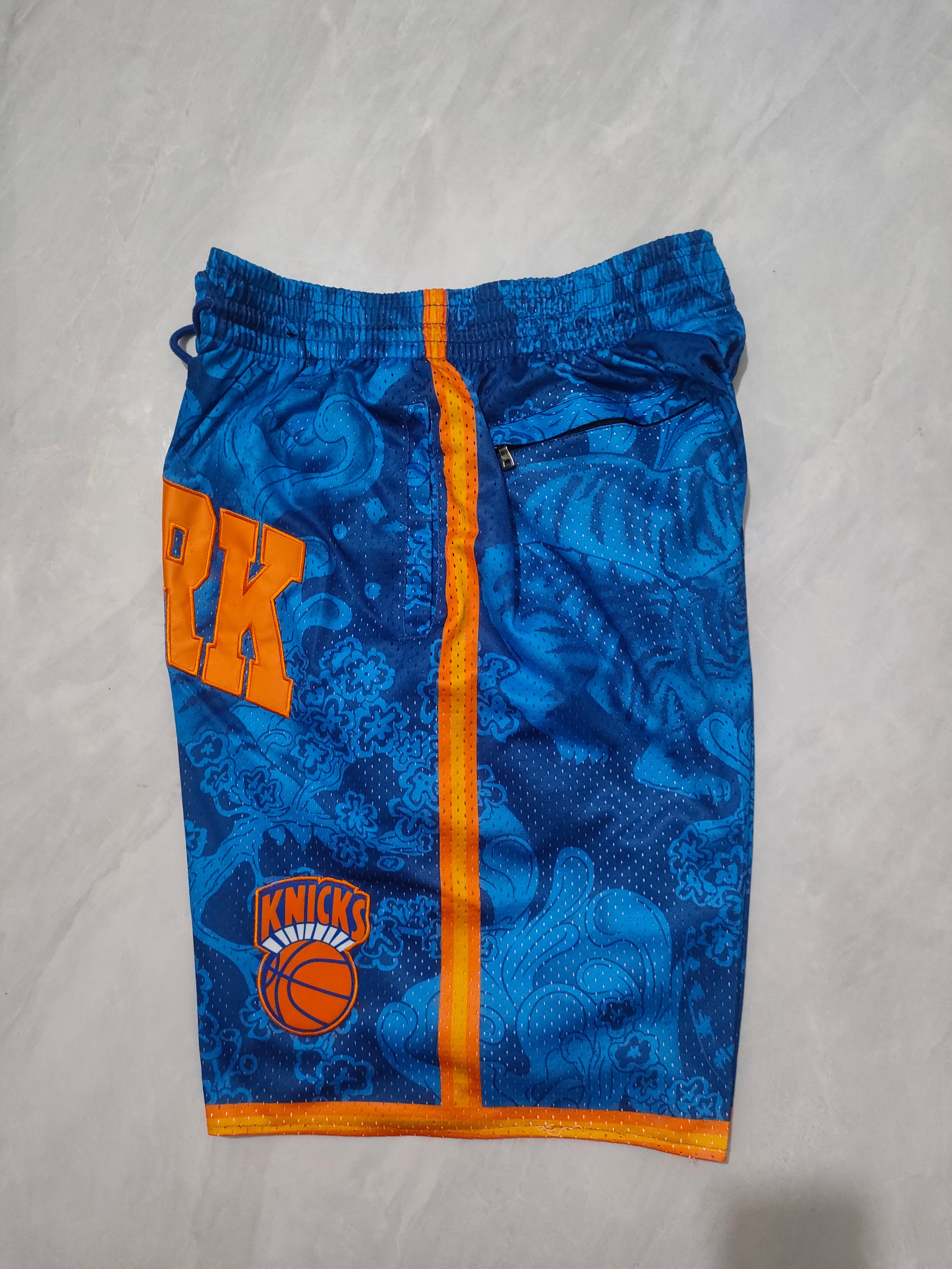 New York Knicks Blue Tiger Year Limited Edition Pocket Shorts