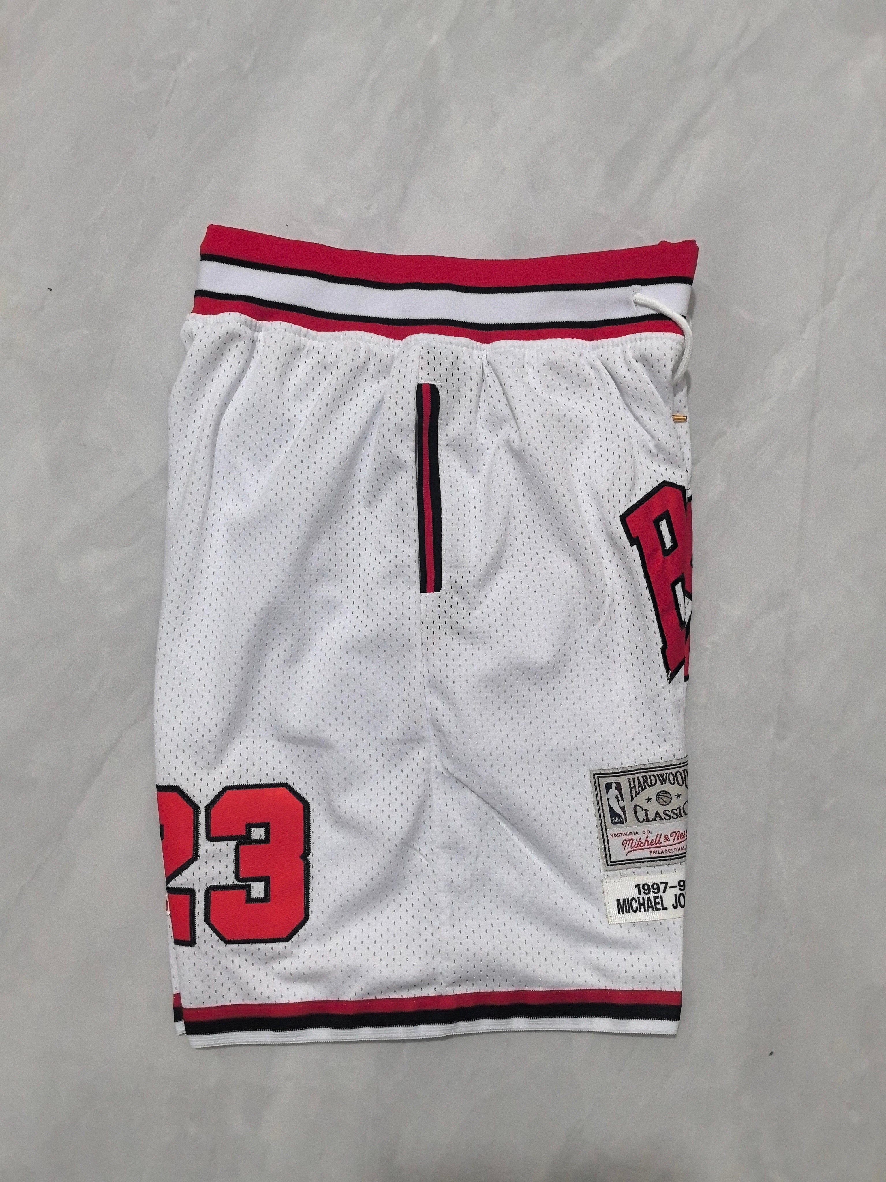 Chicago Bulls White Retro Pocket Shorts #23