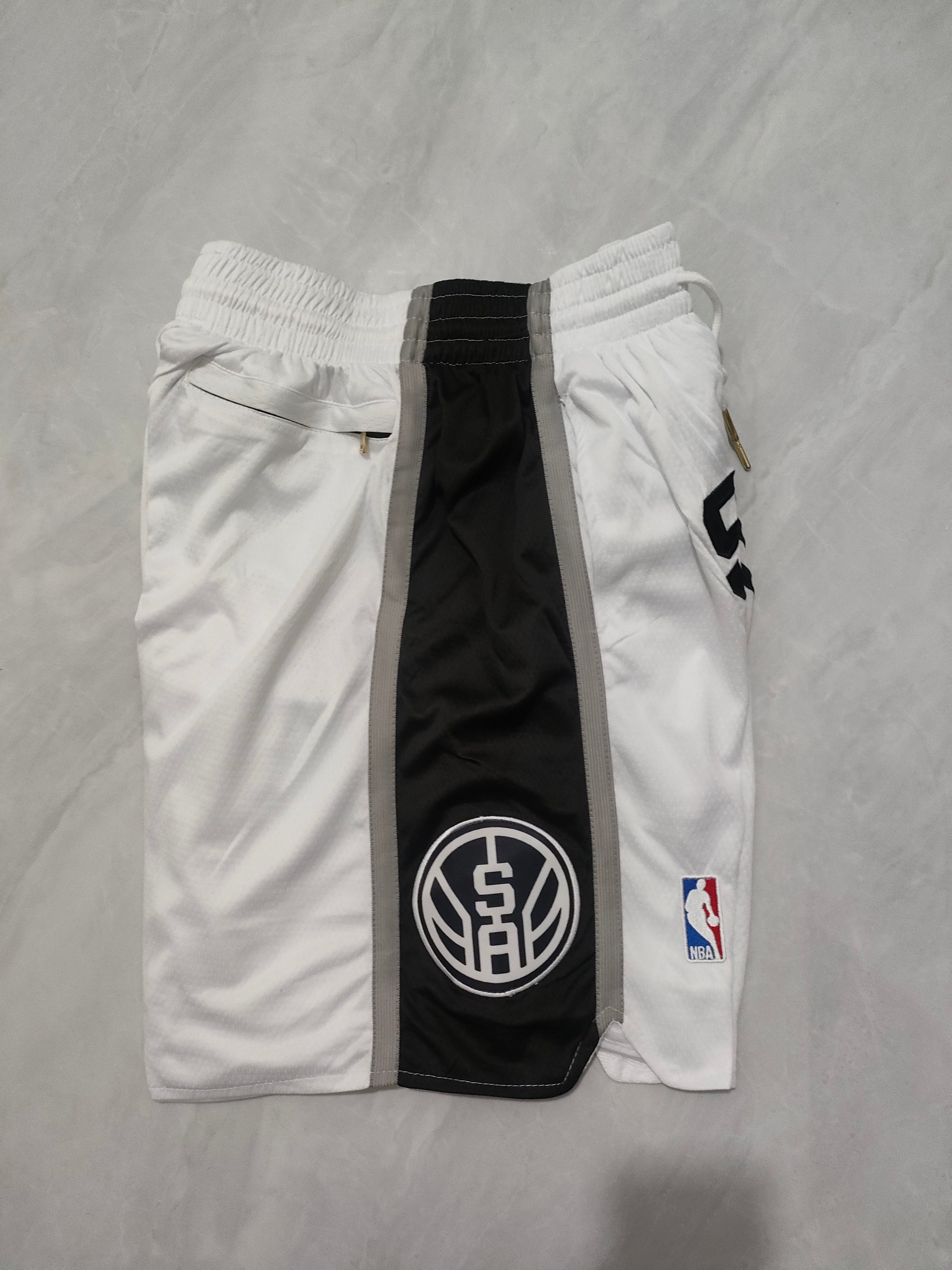 San Antonio Spurs White Fan Edition Pocket Shorts