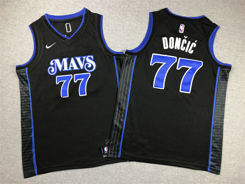 Youth Luka Dončić Dallas Mavericks #77 City Edition Embroidered  Jersey