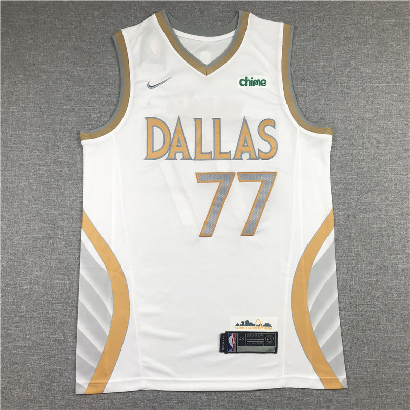 Dallas Mavericks Luka Doncic #77 City Edition Swingman Jersey — Embroidered