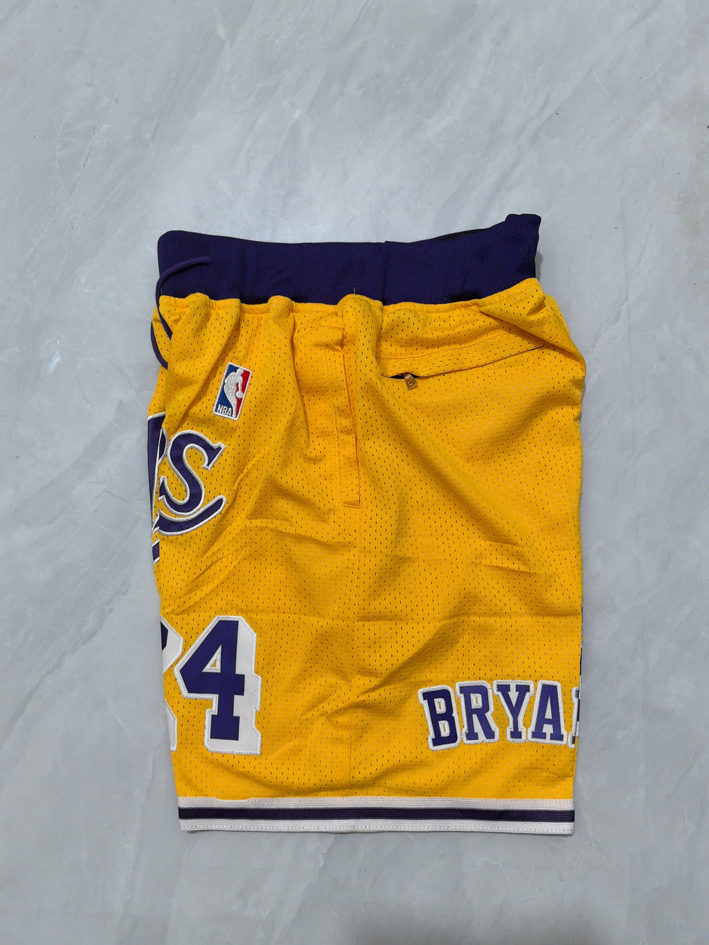 Los Angeles Lakers Yellow Retro Pocket Shorts #24