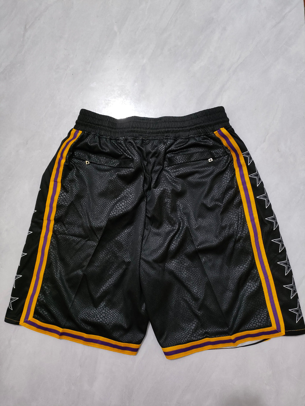 Los Angeles Lakers Black Snakeskin Pocket Shorts