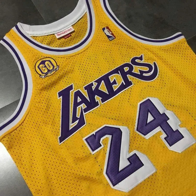 Kobe Bryant Los Angeles Lakers #24 Yellow Throwback Jersey