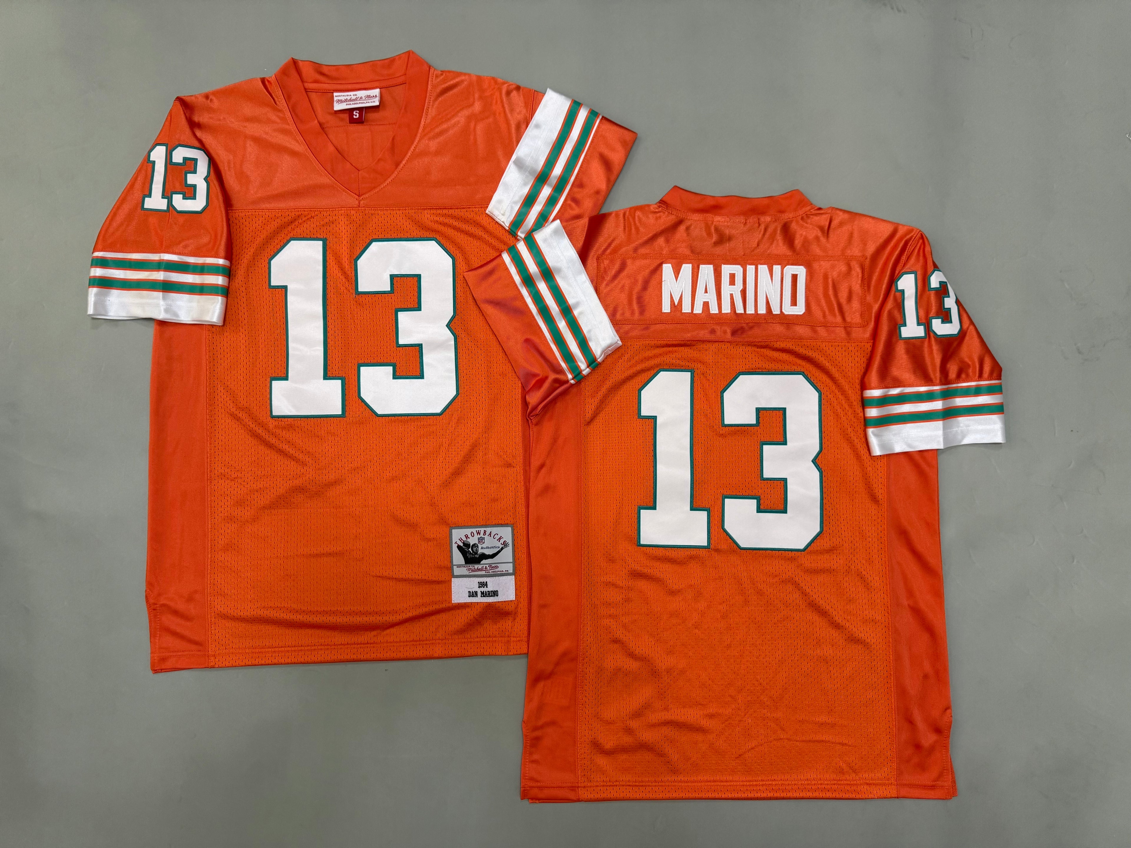 Mens Dan Marino#13 Miami Dolphins Vintage Throwback Jersey