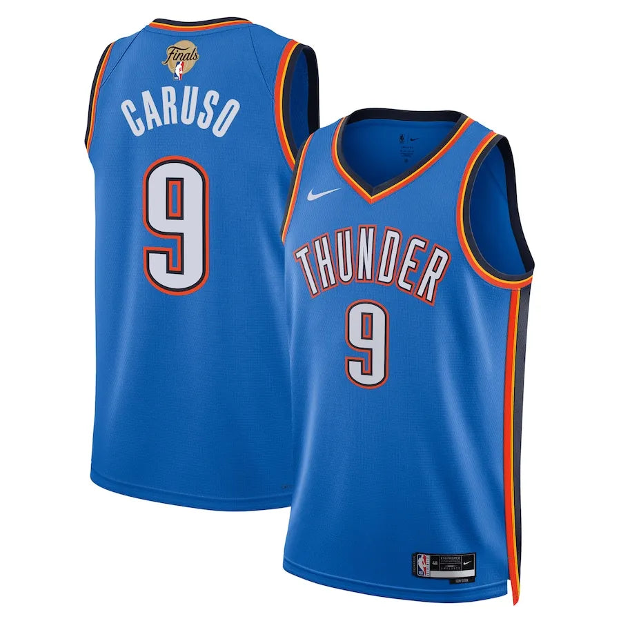 Unisex Oklahoma City Thunder Alex Caruso Nike Blue 2025 NBA Finals Swingman Jersey - Icon Edition