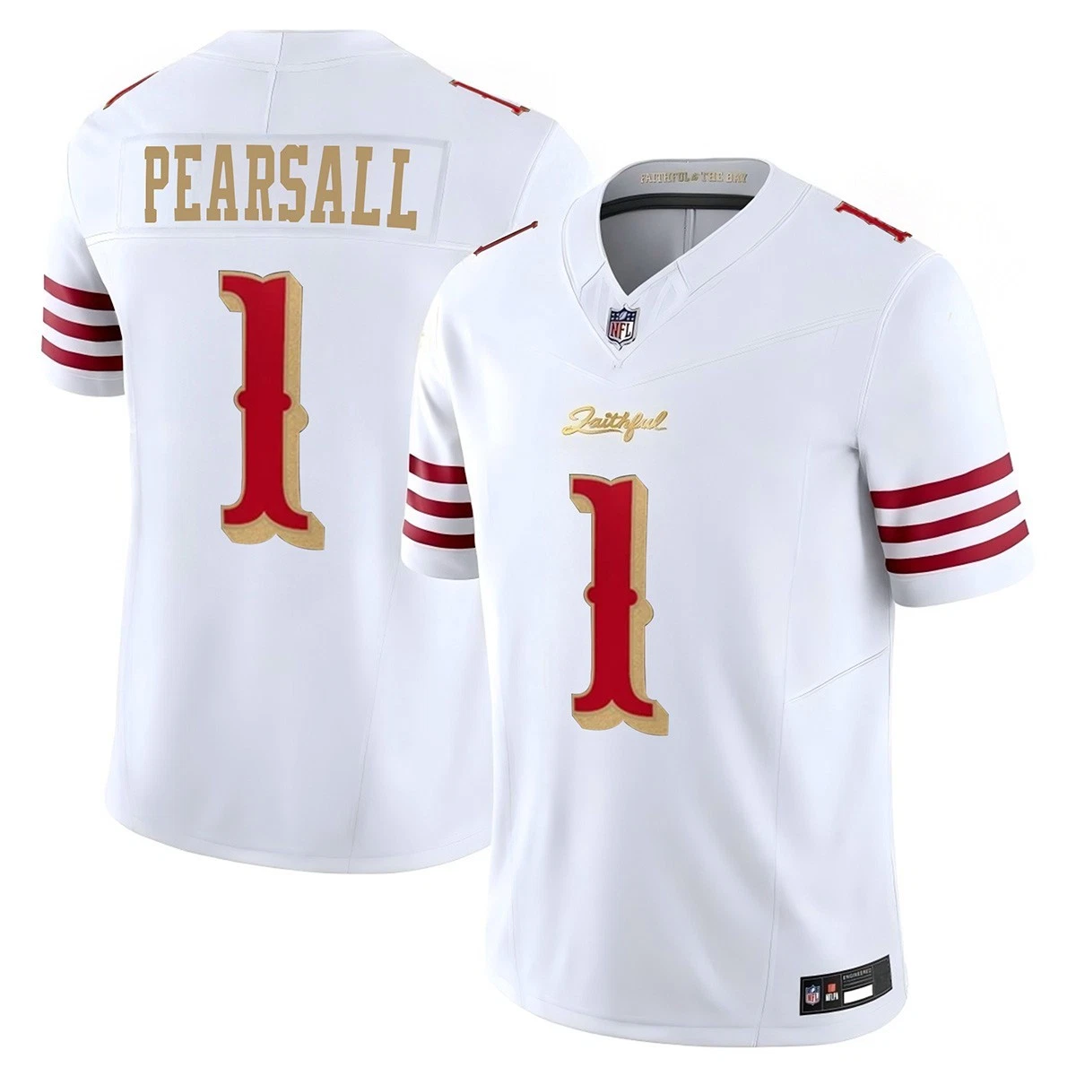 Ricky Pearsall #1 San Francisco 49ers White 2025 Rivalries Collection Game Limited Jersey