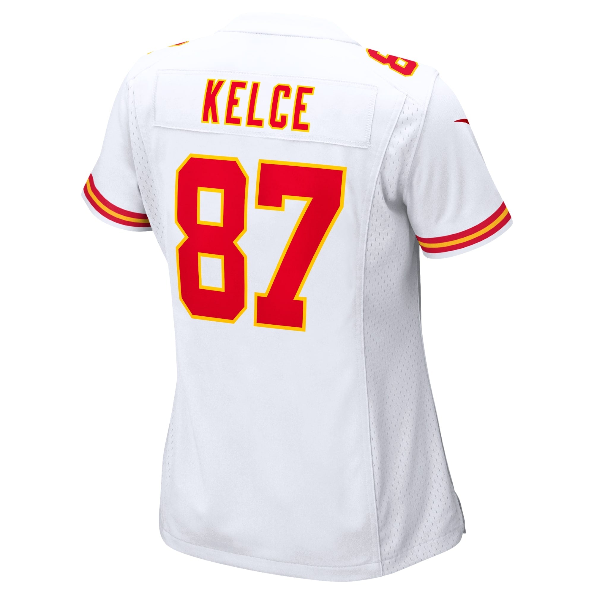 Travis Kelce Kansas City Chiefs Nike Women's Super Bowl LVII Patch Away Game Jersey - White