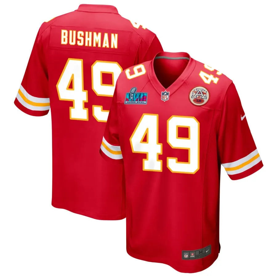 Matt Bushman Kansas City Chiefs Super Bowl LVII Game Jersey - Red