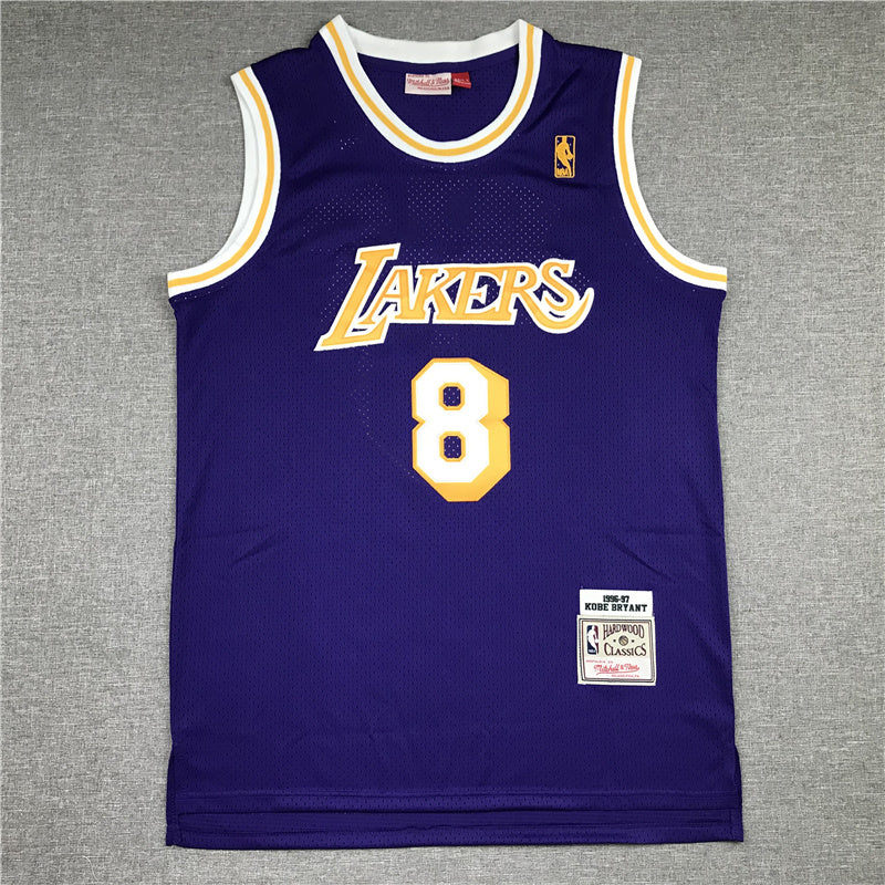 Kobe Bryant #8 Los Angeles Lakers 1996-97 Throwback Embroidered Jersey