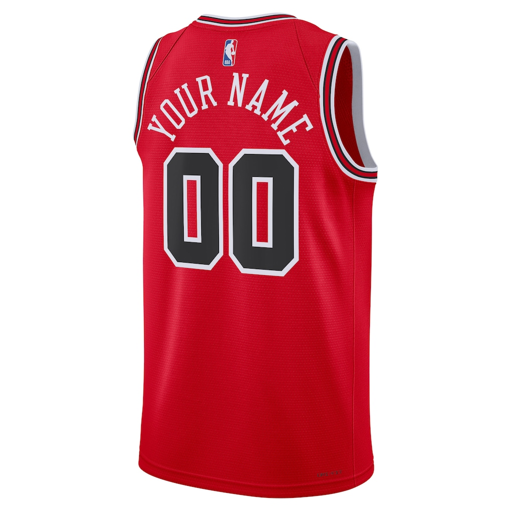 Custom Chicago Bulls Red Jersey