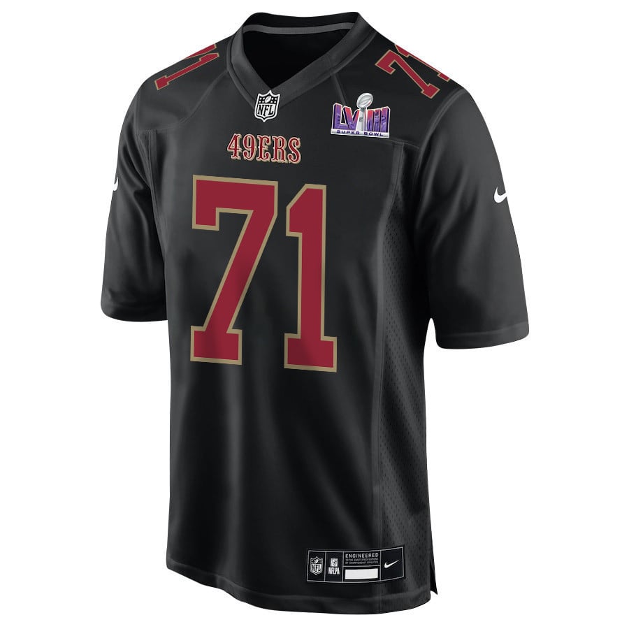 Trent Williams 71 San Francisco 49ers Super Bowl LVIII Patch Fashion Game Men Jersey - Carbon Black