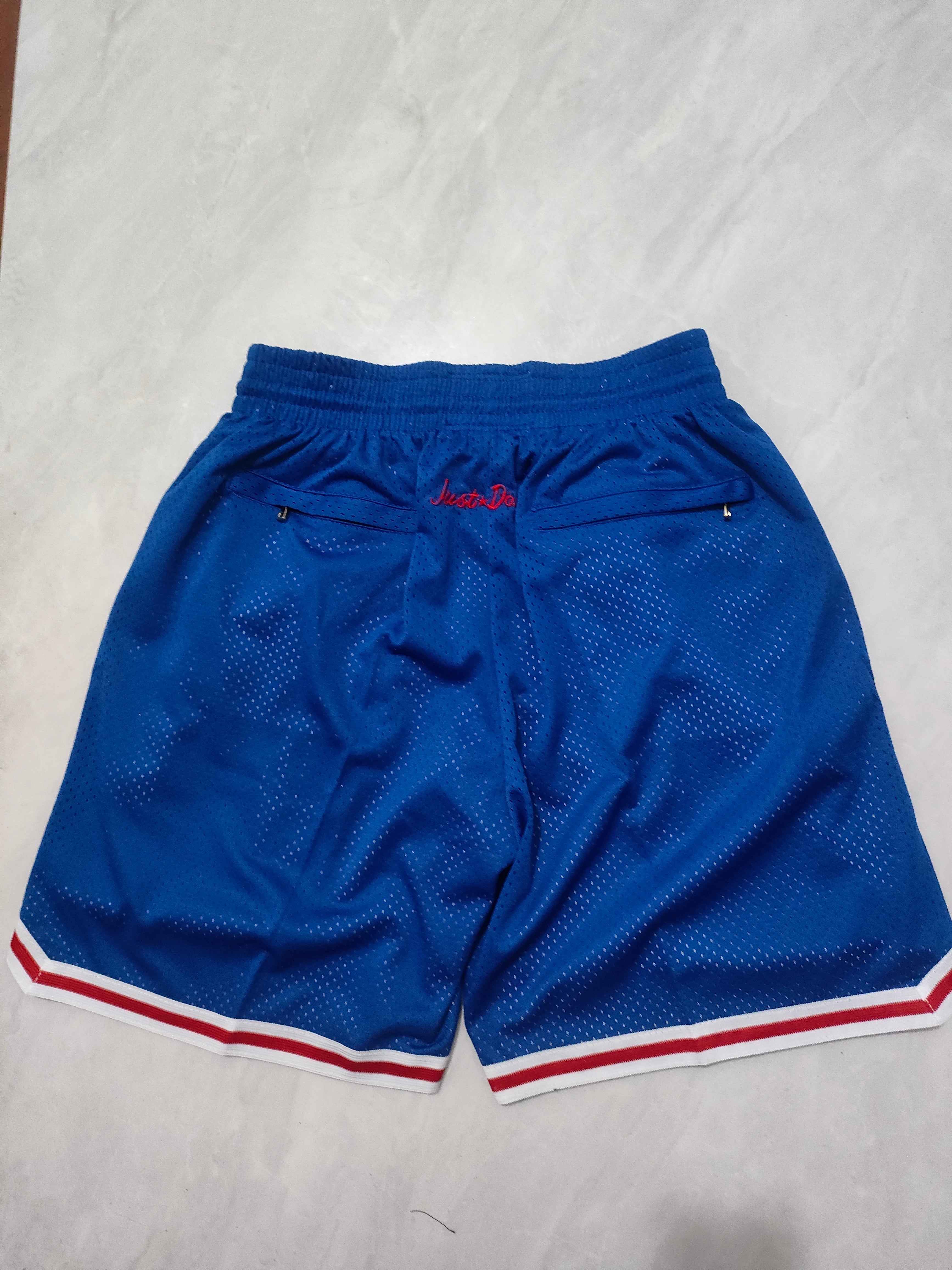 Philadelphia 76ers Blue Retro Pocket Shorts