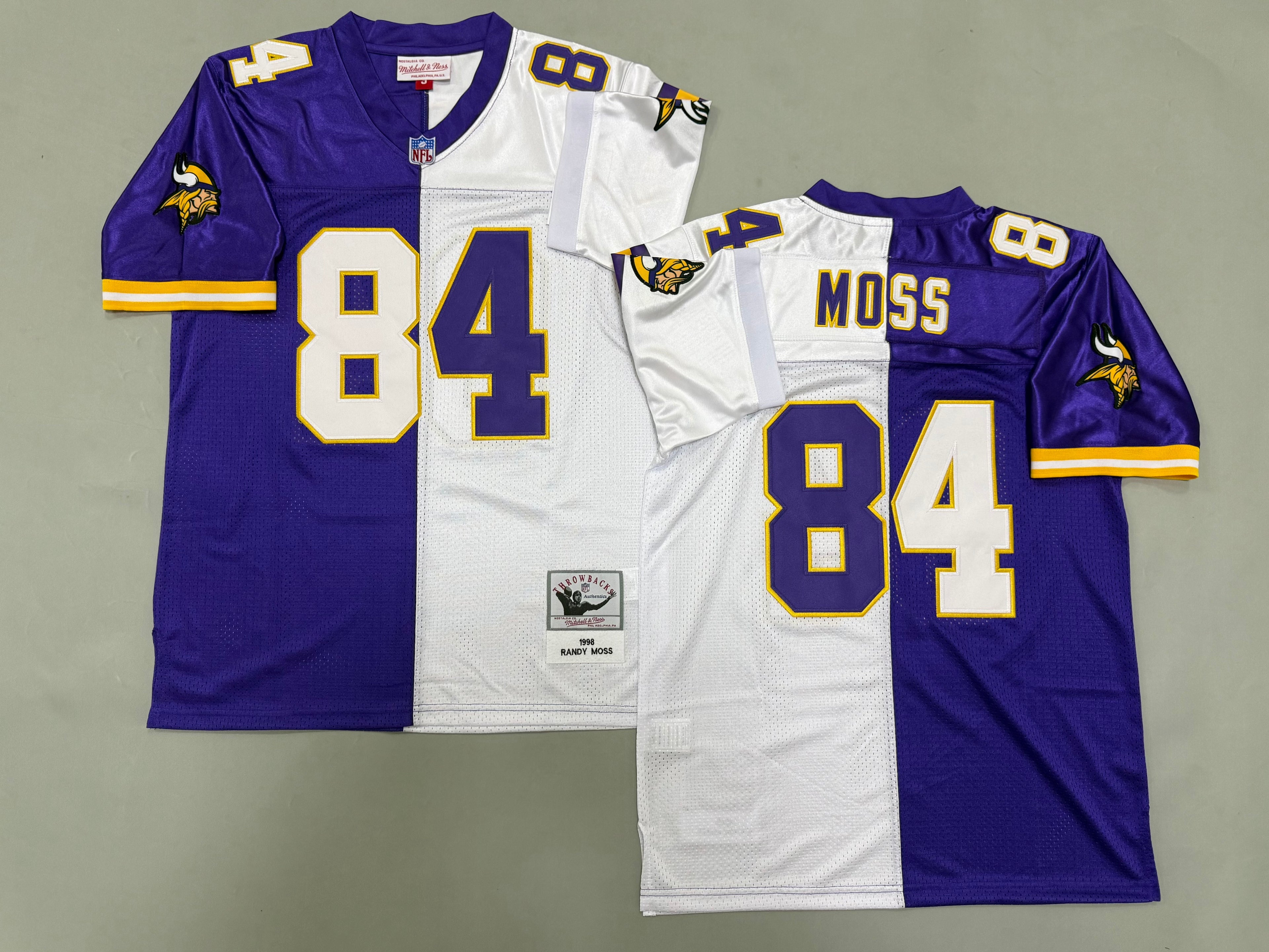 Mens Randy Moss#84 Minnesota Vikings Vintage Throwback Jersey