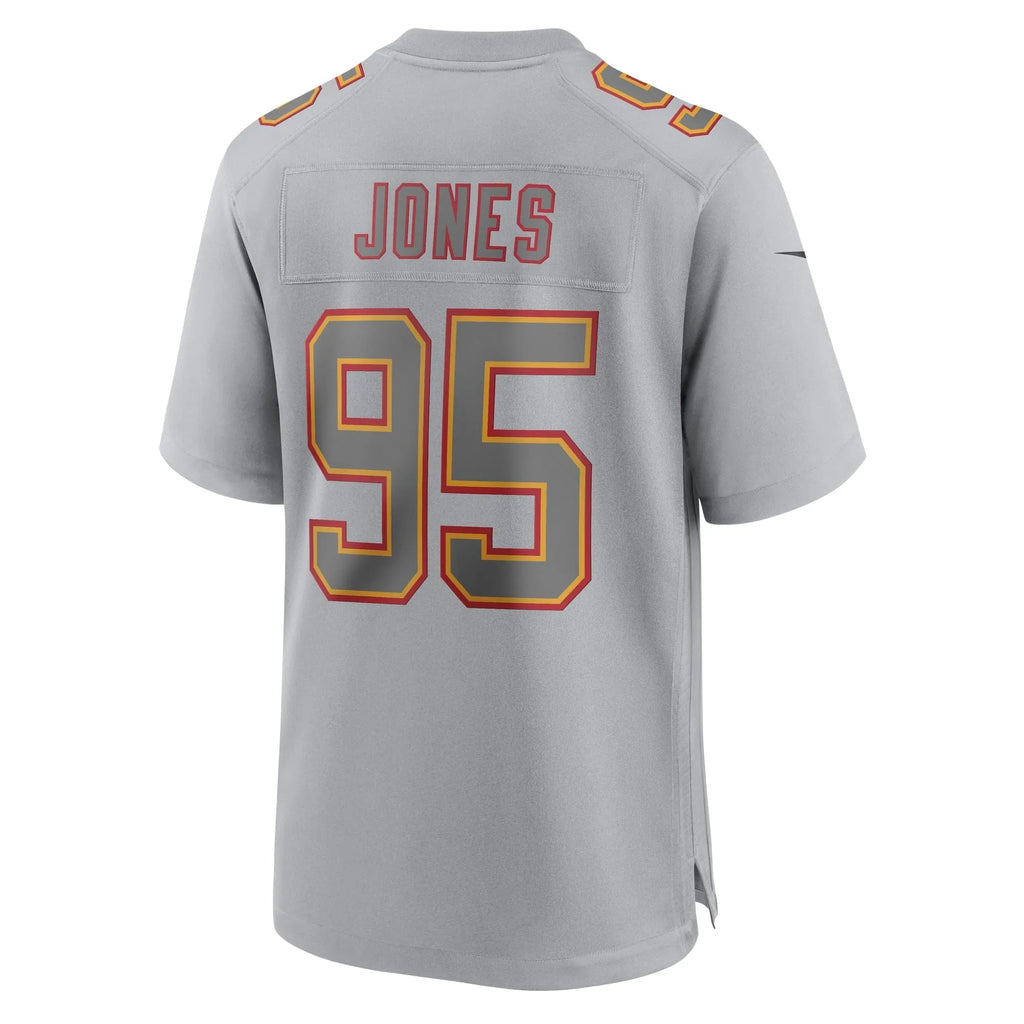 Chris Jones Kansas City Chiefs Super Bowl LVII Patch Atmosphere Fashion Game Jersey - Gray