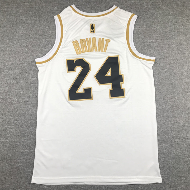 Kobe Bryant #24 Los Angeles Lakers "White & Gold" City Edition Swingman Jersey - Embroidered